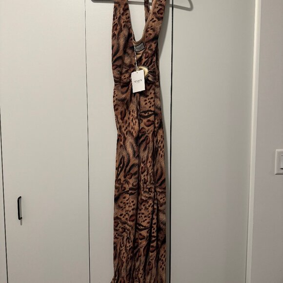 Runaway The Label Mabella Halter Maxi Dress (Mendez Brown) — NWT — XS - Picture 11 of 13